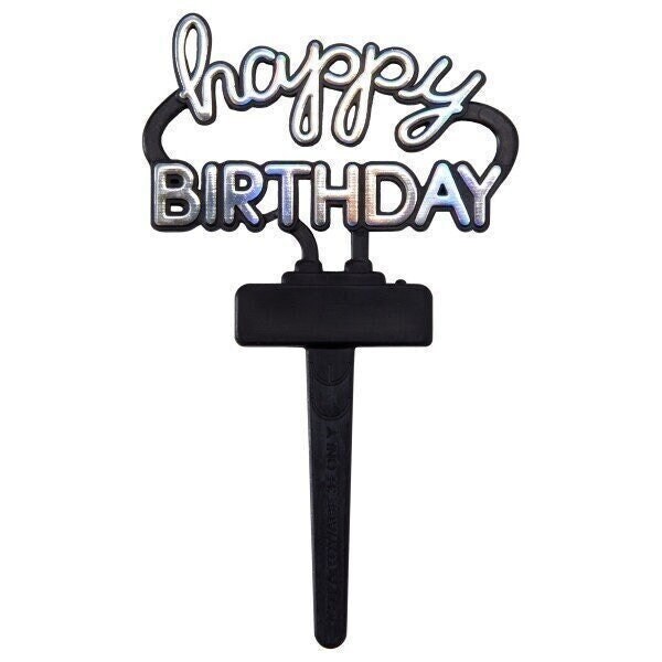 Neon Birthday Sign Neon Sign Cupcake Toppers Adult Happy Birthday Happy Birthday Cupcake Picks Pack of 12