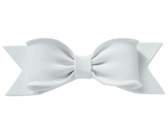 White Gum Paste Bow / White Sugar Paste Bow / Edible Large White Bow / Wedding White Bow / Bow Cake Decoration