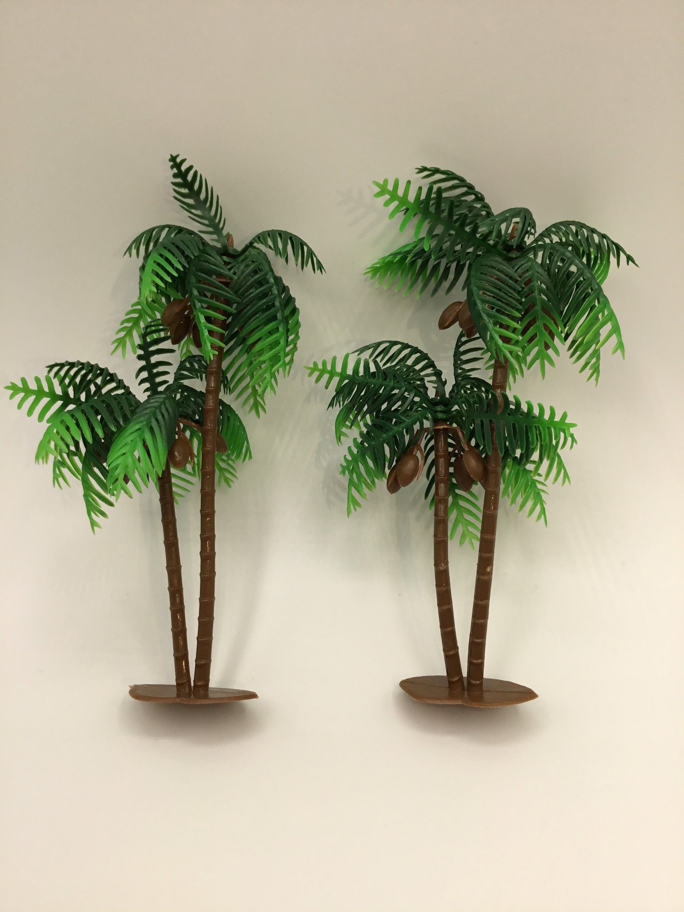 Palm Tree Toppers / Double Palm Trees on Base / Large 4 1/2 Etsy