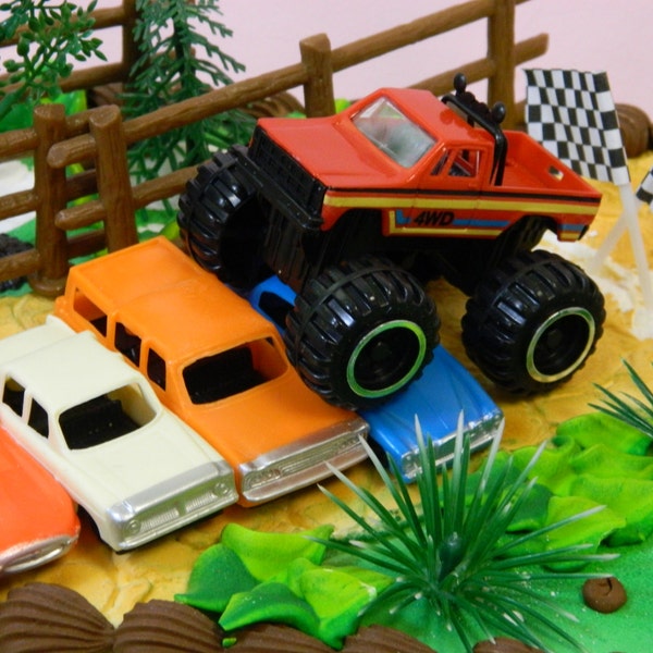 Monster Truck Cake Kit / Big Truck Crushing Cars Birthday / DIY Easy Monster Truck Cake Kit / Truck Birthday Party