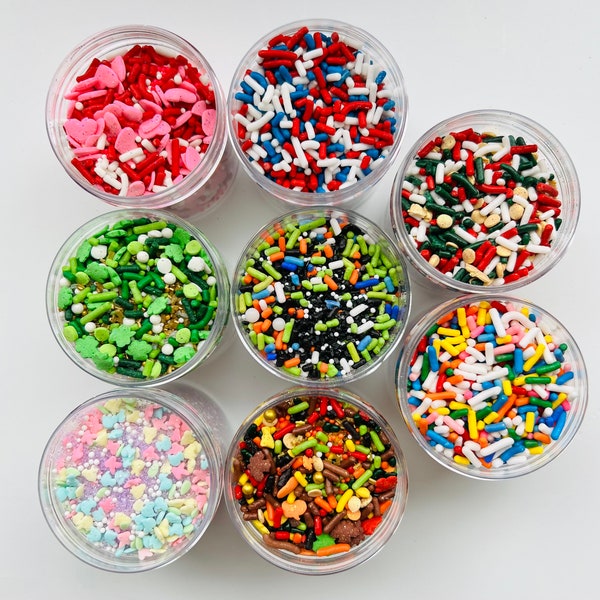 Just a Sprinkle Holiday Sprinkles Set / Sprinkle Mix / Sprinkle Mix Collection/Cupcake Sprinkle Set Kit / Cake Sprinkles