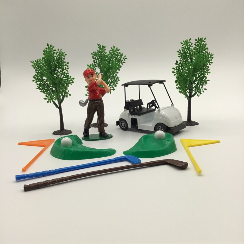 Golf Cake Kit / Golfer Cake Decorations / DIY Golf Birthday Etsy