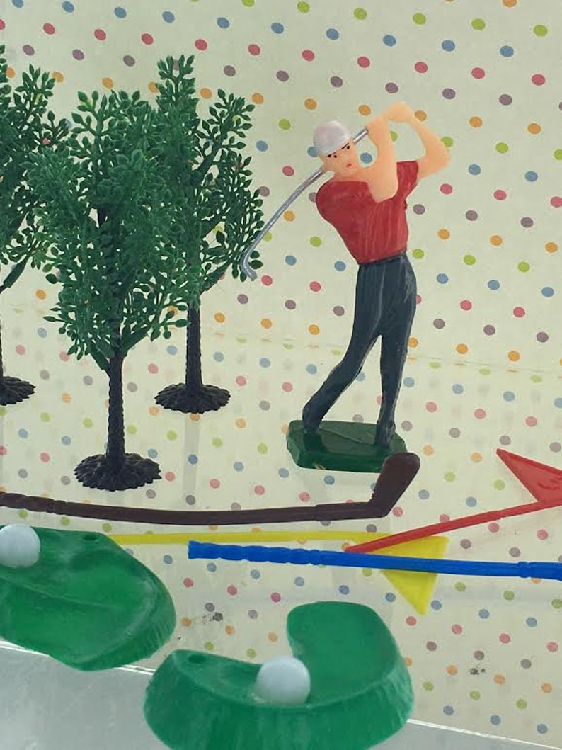 Golfing Cake Kit / Golfer Cake decoration / Cake Topper Etsy