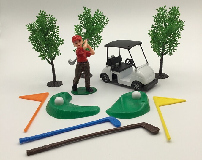 Golf Cake Kit / Golfer Cake Decorations / DIY Golf Birthday Cake / Golf