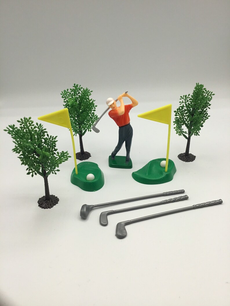 Golfing Cake Kit / Golfer Cake Decoration / Cake Topper Etsy