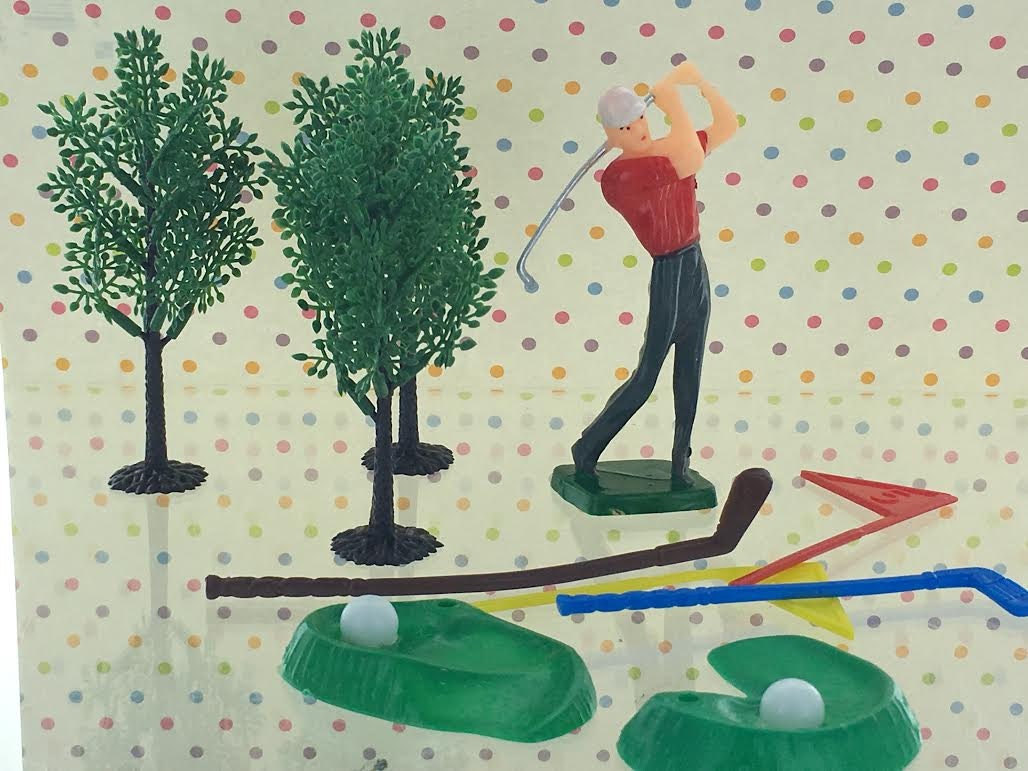 Golfing Cake Kit / Golfer Cake Decoration / Cake Topper Etsy