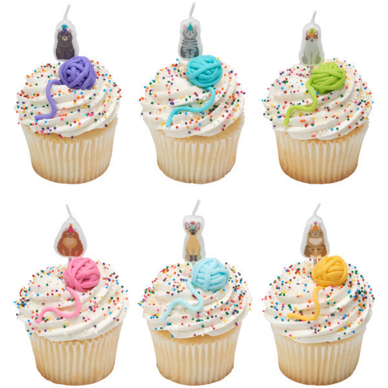 Party Cat Candles / Birthday Candles / Cat Candles / Cat Cake Etsy