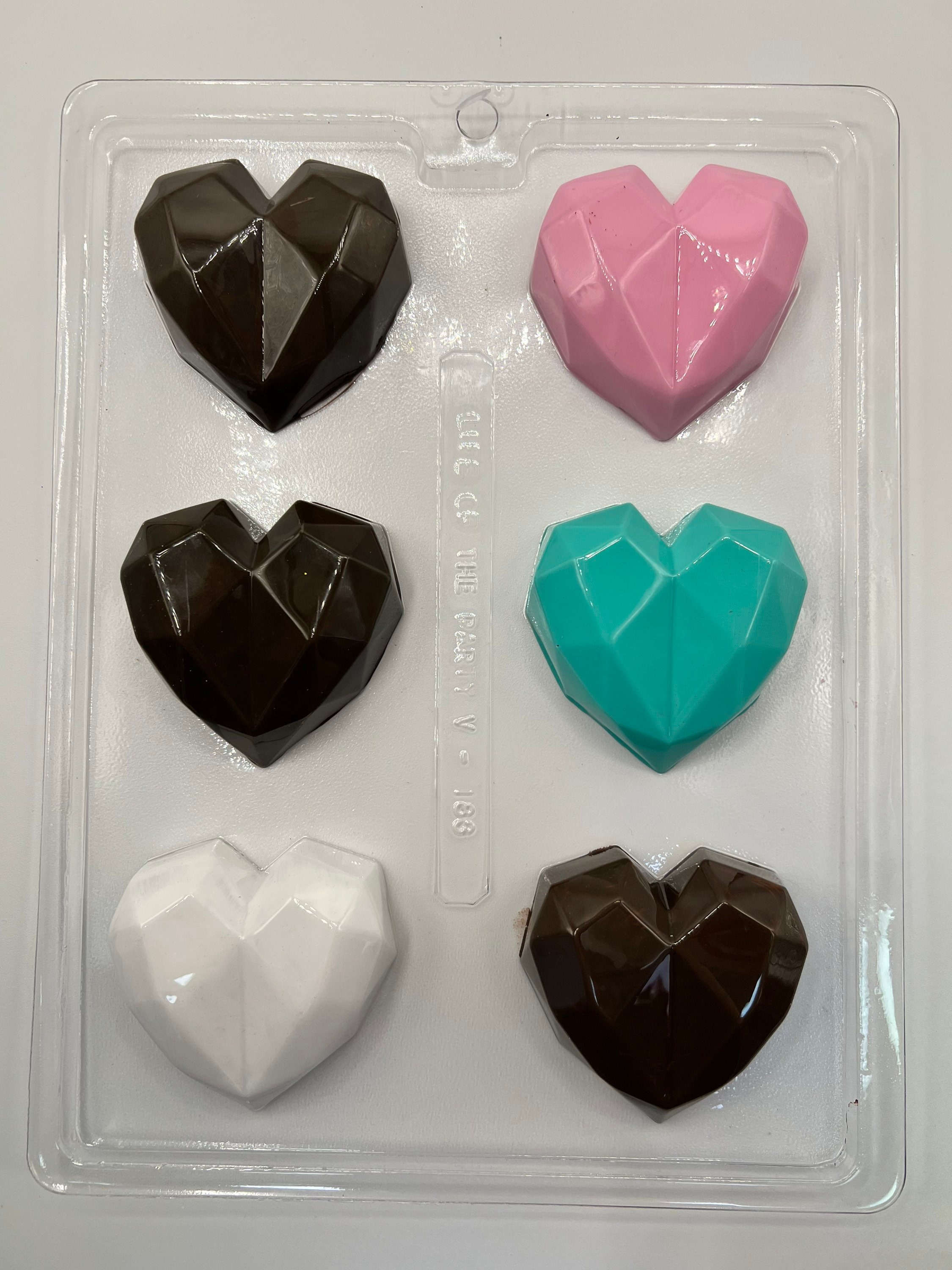 Heart Bomb Mold / Geometric Heart Chocolate Mold / Valentine Heart Bomb /  Chocolate Bomb / Valentine's Day Candy Making 