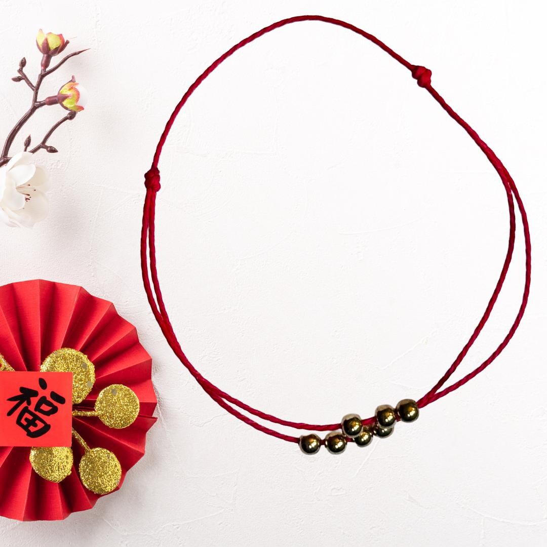Red Thread For Luck Lucky Charm Red Thread Bracelet | Seven Golden Beads of Fortune | Metta ...