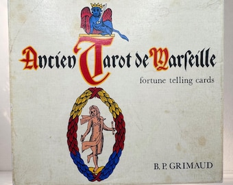 Ancien Tarot de Marseilles, Fortune Telling Cards, Grimaud (1970) Vintage | Rare Booklet included | Tarot Cards | Metta-Blessed™