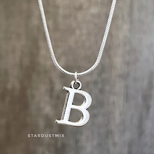 Collar cadena de serpiente con iniciales alfabéticas Nombre Carta/Collar de cadena delicada/Collar motivacional Regalo para ella