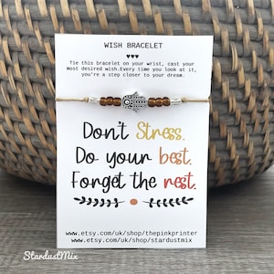 Pulsera de encanto de deseo con un mensaje motivacional y alentador / Regalo de mejor amigo / Regalo de hermana / Pulsera de deseo / Joyería de encanto de deseo