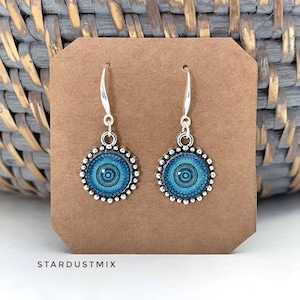 Handgemachte Ohrringe Geschenk für sie / Handgemachte Schmuck Geschenke für Frauen / Sterling Silber Marokkanische blaue Tropfen Ohrringe / Boho Ohrringe / Weihnachten