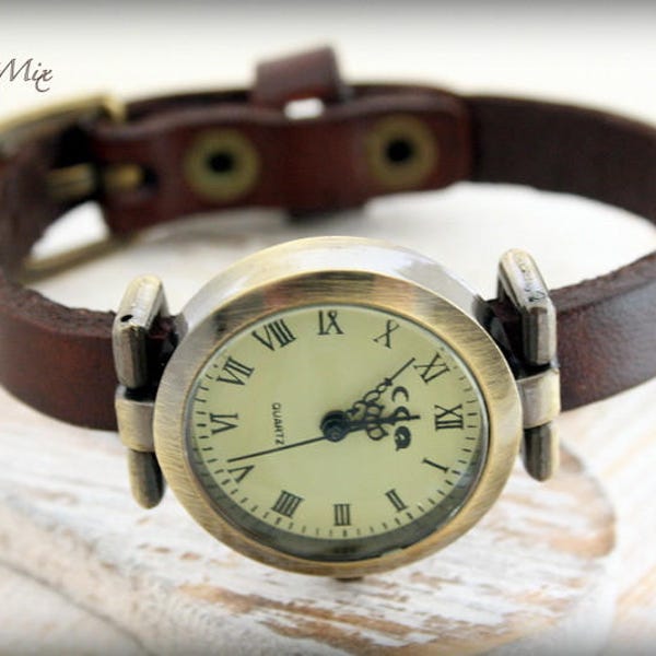 Vrouwen kijken wrap rond dameshorloge bruin horloge met herfstblad charme cadeau voor haar vrouwen horloge boho festival horloge natuur