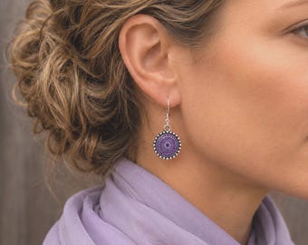 Earrings for women/handmade jewelry Gift for her/Gift for women Sterling silver minimalist boho earrings/dangle drop earrings gift for mom