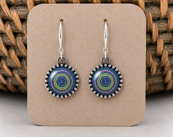 Purple Boho Earrings Gift for her | Handmade Boho Art Jewelry