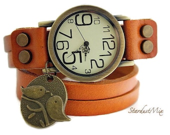 Lederarmband Frauen sehen Geschenk für sie Frauenuhren Damenuhr Frauenarmbanduhr boho Uhr Weinleseuhr Uhren Naturperlen Leder und Perlen