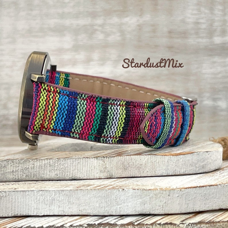 Watches for women gifts for her/Gift for him/Watch gift for women with quirky multicolour strap/Gift for mum/UK stock/boho and hippie image 5