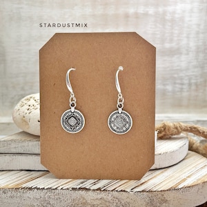 Pendientes de plata de ley para mujer, regalo para ella/pendientes bohemios minimalistas de plata antigua/pendientes colgantes/pendientes bohemios/pendientes colgantes