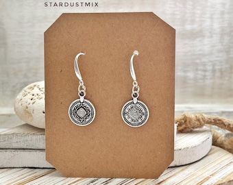 Srebrne kolczyki dla kobiet, prezent dla niej/antyczne srebrne kolczyki boho minimalistyczne boho/kolczyki wiszące/kolczyki boho/kolczyki wiszące