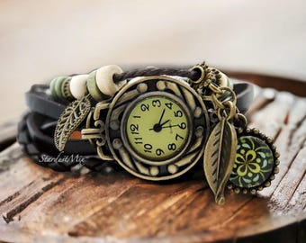 Gift for her watches for women leather watch Gift for mom handmade jewelry gift for women Christmas gift for best friend gift for women