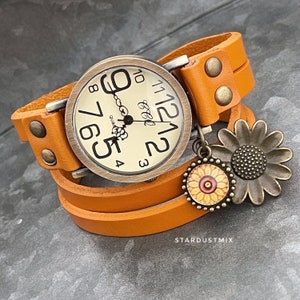 Vraie montre-bracelet millésimée de cuirVera pelle Vintage orologio da polso image 3