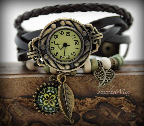 Relojes para mujer/Regalo para ella reloj de cuero/Boho hippie steampunk  reloj retro/reloj de cuero vintage para mujer/Regalos para ella -   México