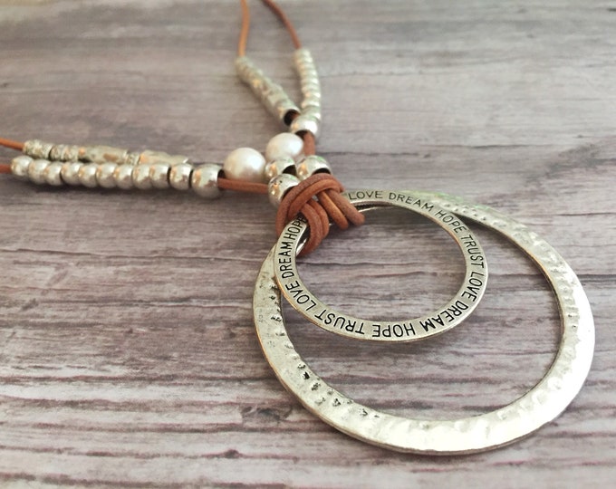 Leather boho necklaces 