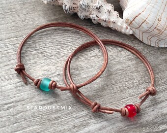 Paare Armbänder/Paar Geschenk/Armband handgemachte Schmuck Geschenk für sie Geschenk für ihn/Leder Armband Männer/Perlen Armbänder für Frauen/Sommer