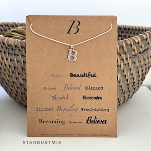Collar cadena de serpiente con iniciales alfabéticas Nombre Carta/Collar de cadena delicada/Collar motivacional Regalo para ella