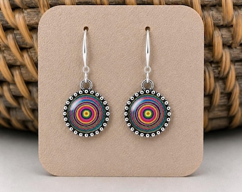 Geometric Art Earrings Gift for her | Handmade Boho Art Jewelry