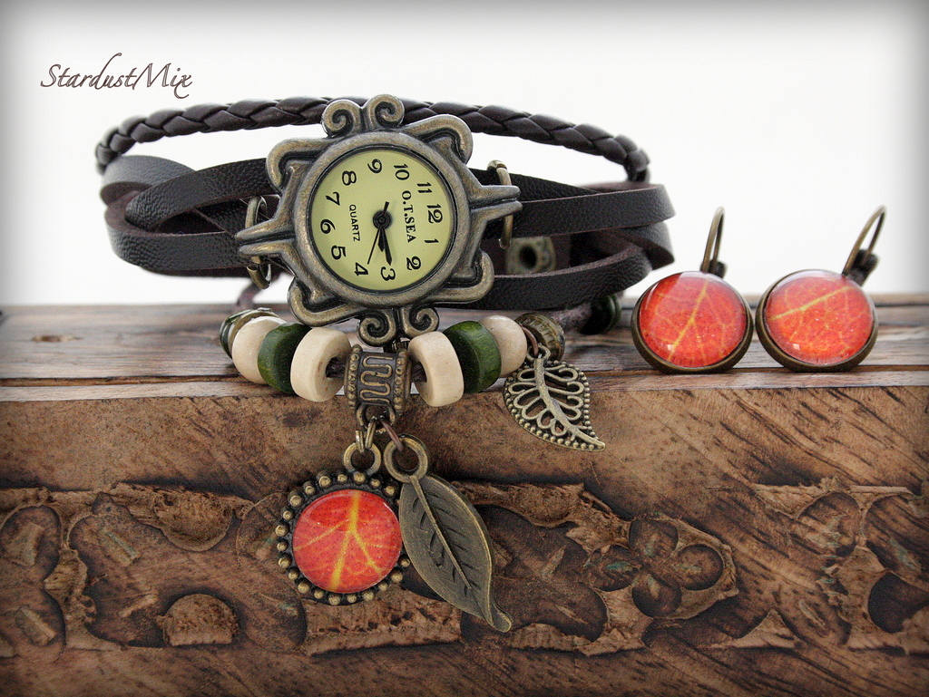 Womens Watch Leather Bracelet Vintage Watch Style Boho  display picture 1