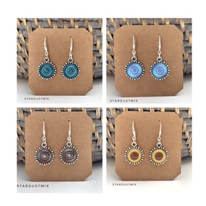Sterling silver earrings/Blue Earrings for women/Gift for her/Handmade jewelry/minimalist boho earrings/dangle drop earrings/summer jewelry image 9