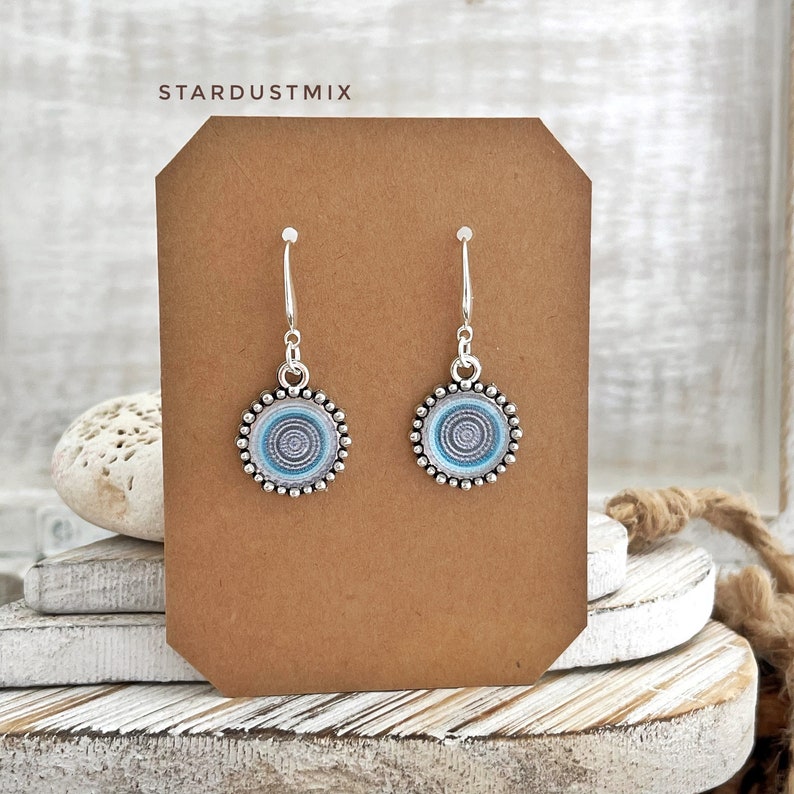 Boucles d'oreilles pour femme, cadeau pour elle/Cadeau pour femme bijoux faits main/Boucles d'oreilles bohème bleu denim en argent sterling/Boucles d'oreilles pendantes pendantes Sky Blue