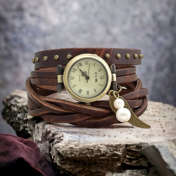 Watches for women gift for her, Gift for mom Womens watch, leather bracelet vintage watch gift for women, birthday gift boho watch