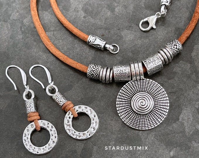 Leather boho necklaces 