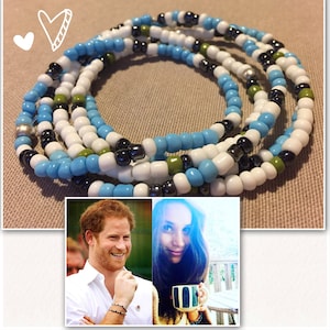 Meghan et Harry love bracelets d’amitié bracelets assortis bracelets de couple fiançailles bracelets perlés cadeau pour son cadeau pour lui boho