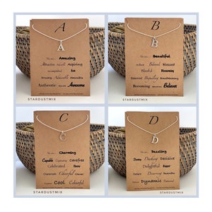 Collar cadena de serpiente con iniciales alfabéticas Nombre Carta/Collar de cadena delicada/Collar motivacional Regalo para ella