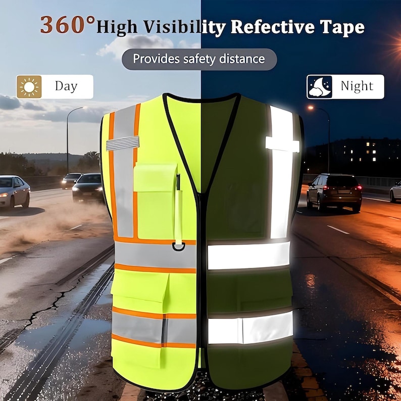 Custom Safety Vest, High Visibility Reflective Personalized Vests With ...