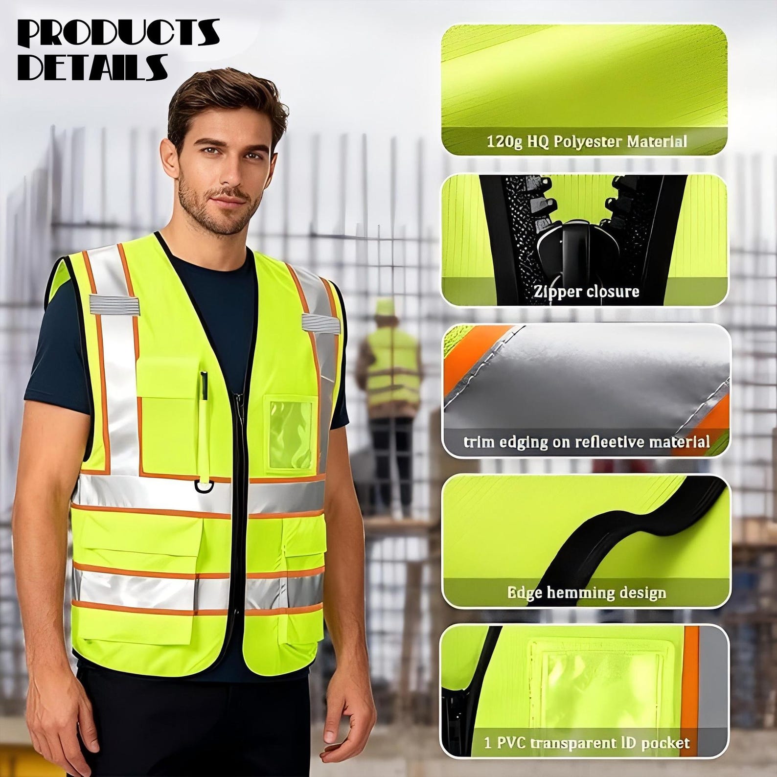 Custom Safety Vest, High Visibility Reflective Personalized Vests With ...