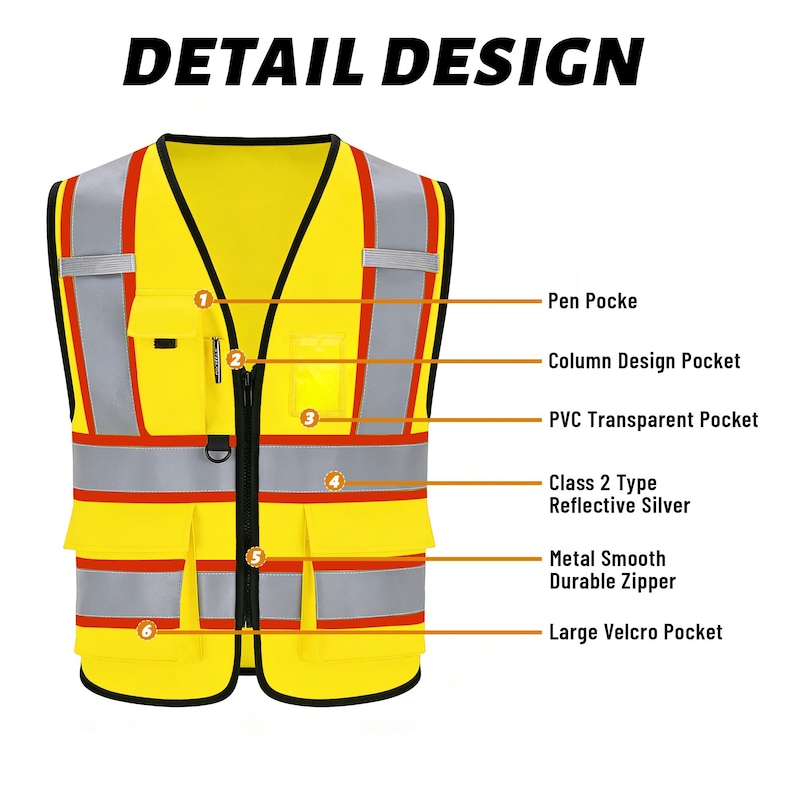 Custom Safety Vest, High Visibility Reflective Personalized Vests With ...