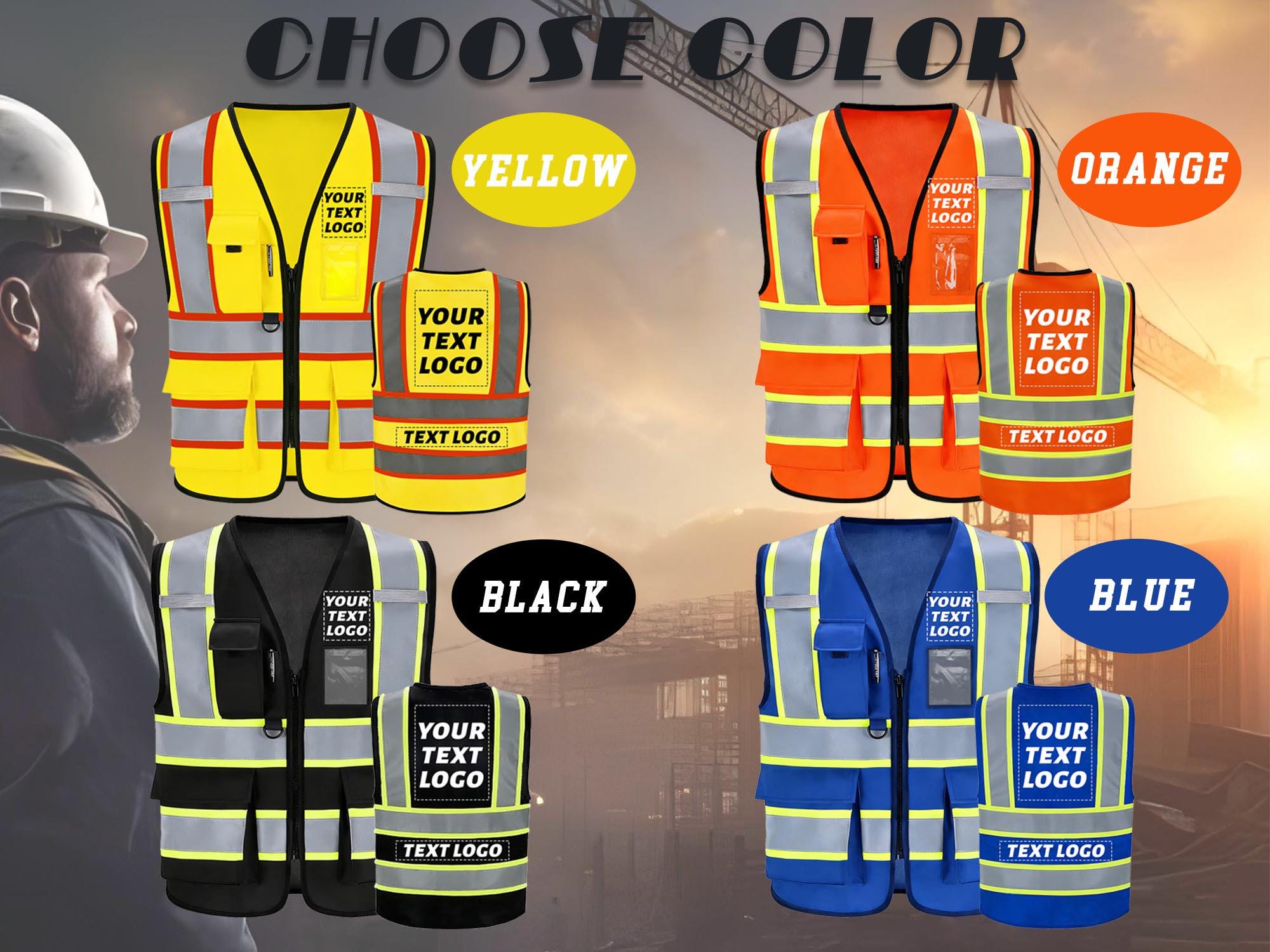 Custom Safety Vest, High Visibility Reflective Personalized Vests With ...