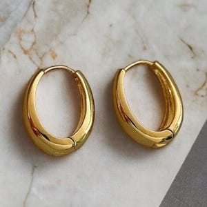 18k Gold Hoop Earrings, Chunky Gold Hoop Earrings, Thick Hoop Earrings, Gold Filled Hoop Earrings, Gold Hoop Earrings, Gold Earrings
