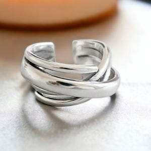 Chunky Silver Ring, Adjustable Chunky Ring, Silver Chunky Rings, Silver Band Rings, Thick Chunky Rings, Silver Thumb Rings, Silver Rings