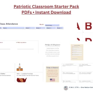 U.S. History Starter Pack | Classroom & Home Printables (Digital)