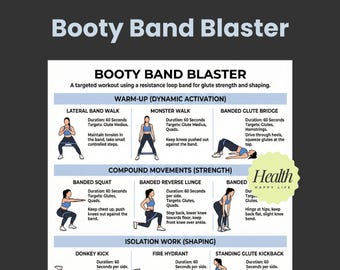 Glute Exercises, Glute Workout, Band Workout, Leg Day Exercises, Lower Body Workout, 30 Day Workout, Home Fitness Plan