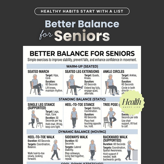 Balance Exercises For Seniors, Elderly Exercises, Chair Exercises, Senior Workout Routines