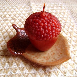 Acorn Ceramic Dish, bowl, catchall, jewelry, ring holder, fall decor, soap dish, candle holder, teabag holder, spoonrest.
