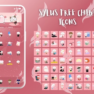 Red Aesthetic App Icons Pack | iOS & Android Icon Bundle | Sylus Inspired Chibi Icons + Wallpapers And Widgets