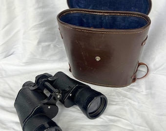 Vintage Stellar Precision 7 x 50 gecoate optiek verrekijker en leren tas EN-nr. 51874 - Made in Japan